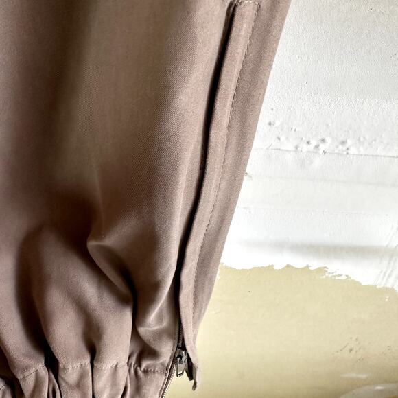 Vintage Jamie Sadock Jogger Pants Elastic Waistband Slash Pockets Brown Small - Picture 2 of 7